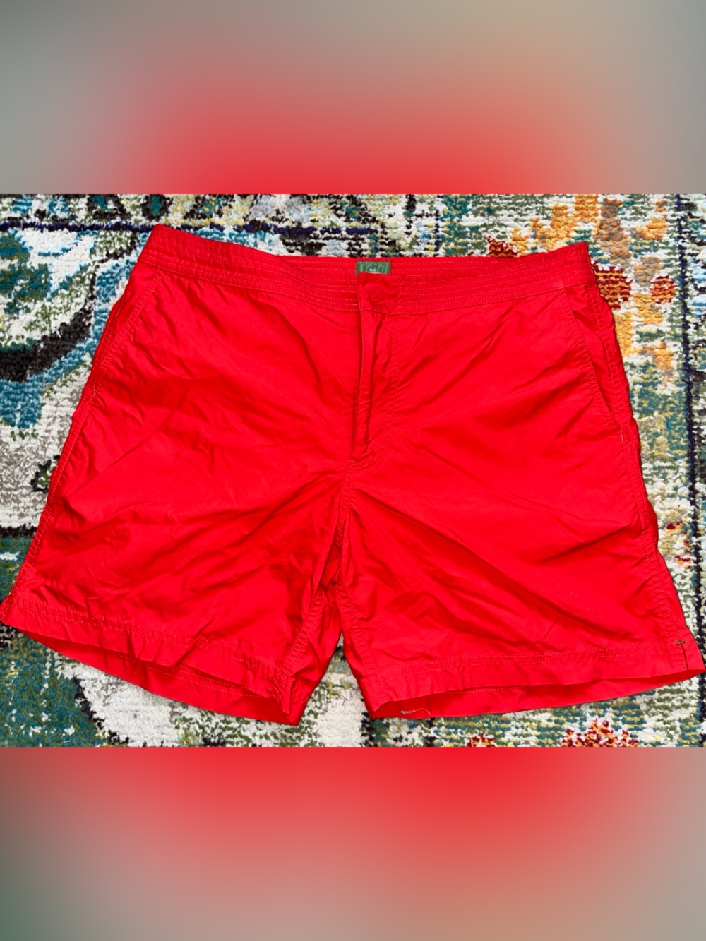 Sid Mashburn Swim Shorts Size 36 Red Lined Mens